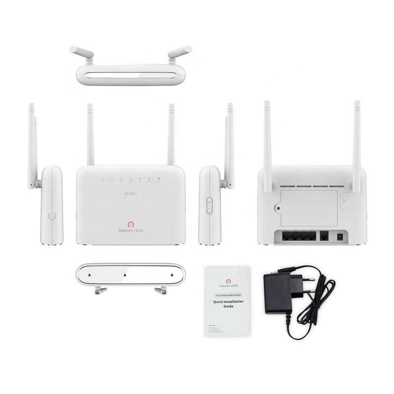 Telenet LSUN CPE MF286N LTE 4G wireless router CAT4 5000mAh battery SIM card slot 150 Mbps volte router